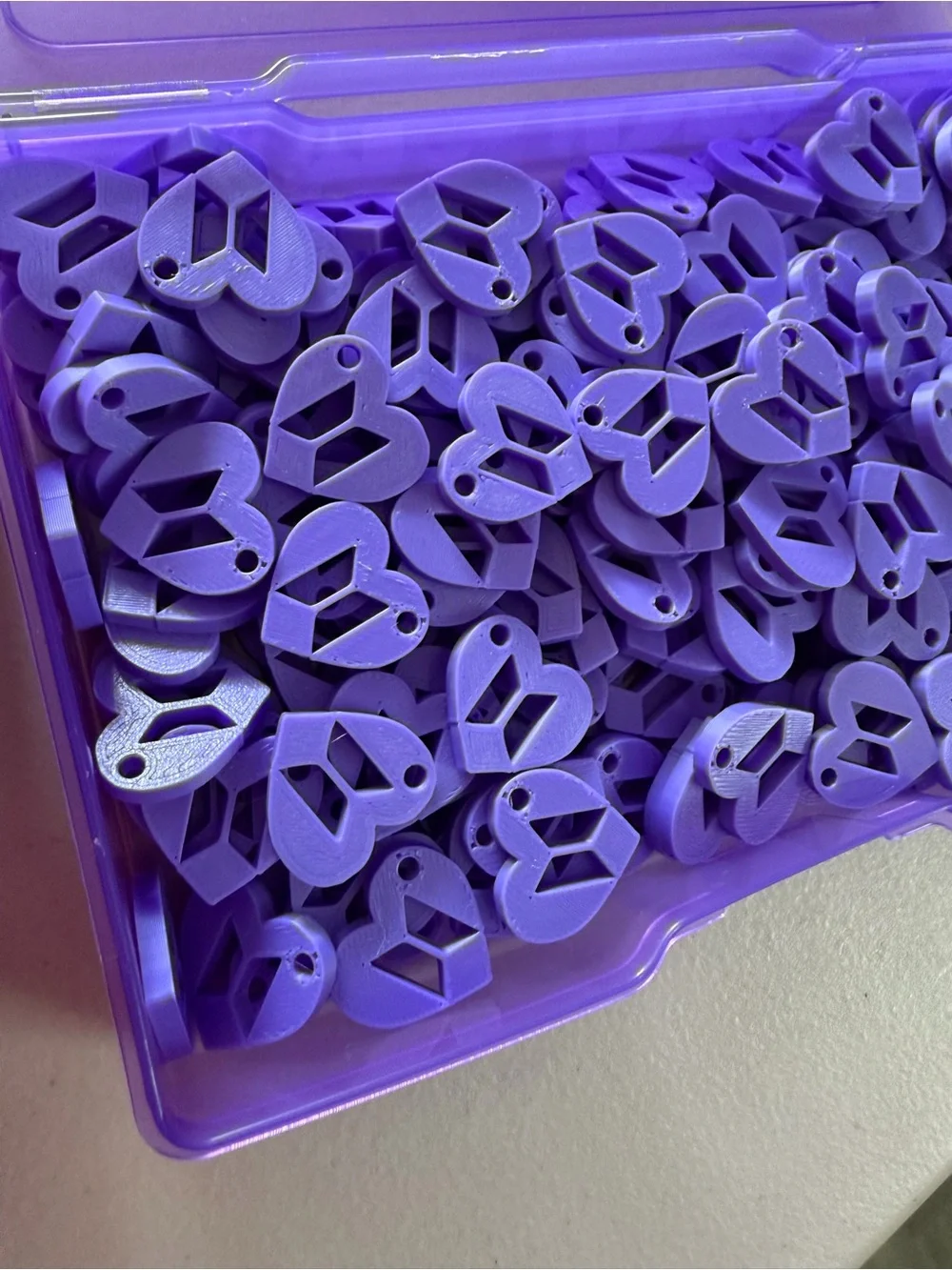 3d printed Purple Heart Charm for Crafts or give away projects.